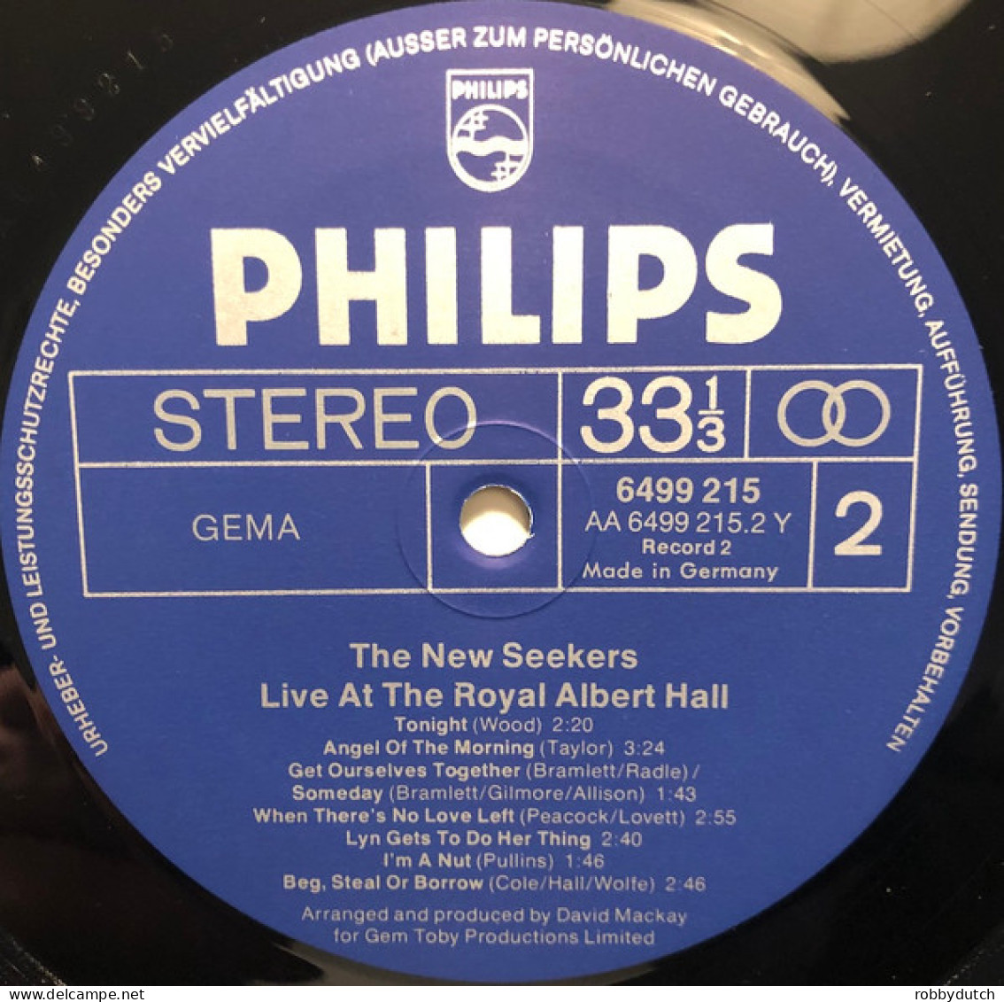 * 2LP * THE NEW SEEKERS - LIVE AT THE ROYAL ALBERT HALL (Germany 1972 EX-)