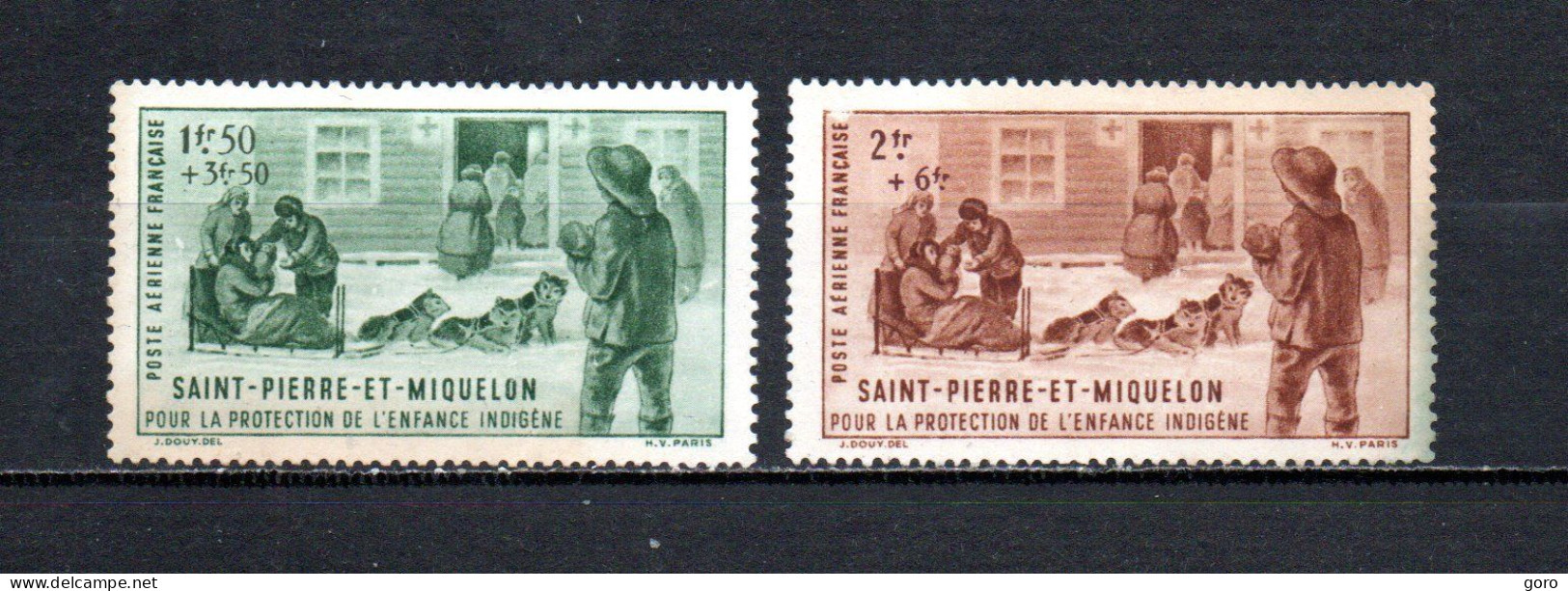 San Pedro Y Miquelon   1942  .-   Y&T   Nº    1/2    Aéreos - Gebraucht