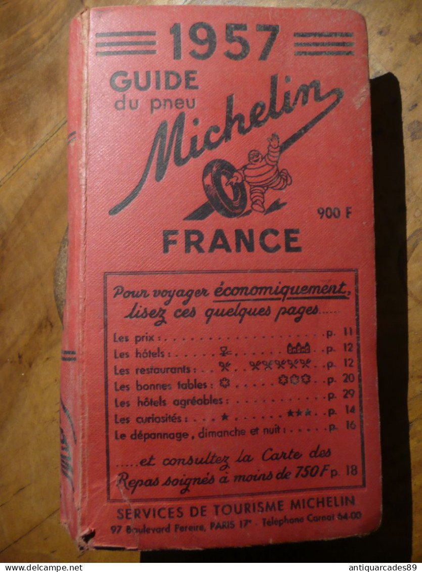 GUIDE MICHELIN  - FRANCE -  1957 - Michelin (guias)