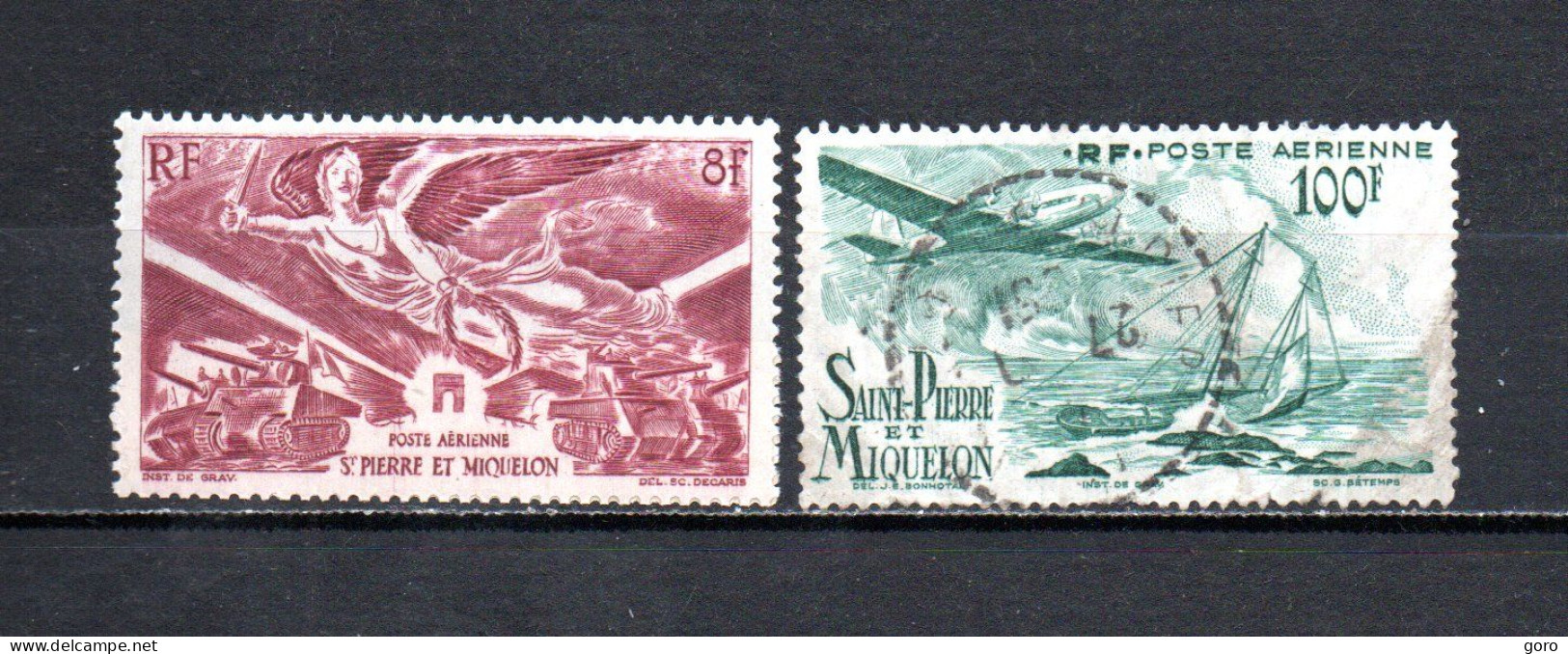 San Pedro Y Miquelon   1946-47  .-   Y&T   Nº    11-19    Aéreos - Used Stamps