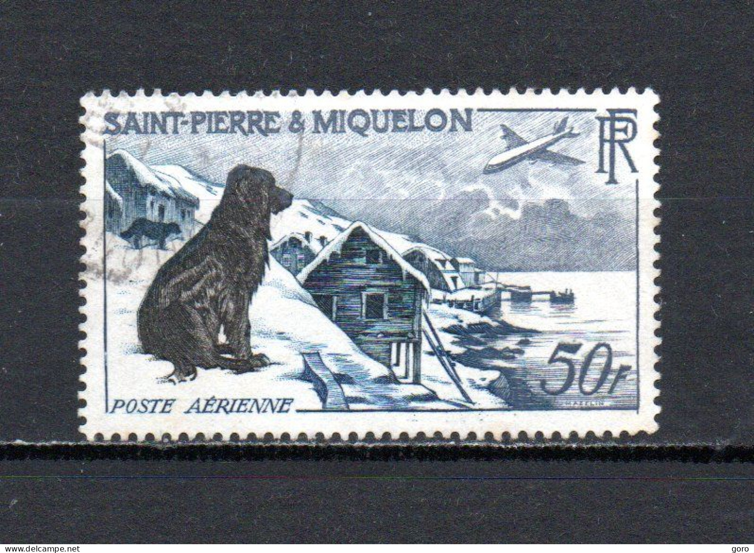 San Pedro Y Miquelon   1957  .-   Y&T   Nº    24    Aéreo - Gebraucht