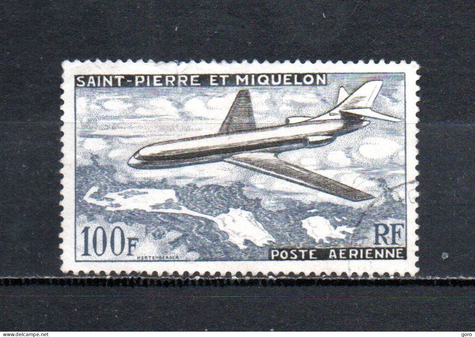 San Pedro Y Miquelon   1957  .-   Y&T   Nº    25    Aéreo - Usados