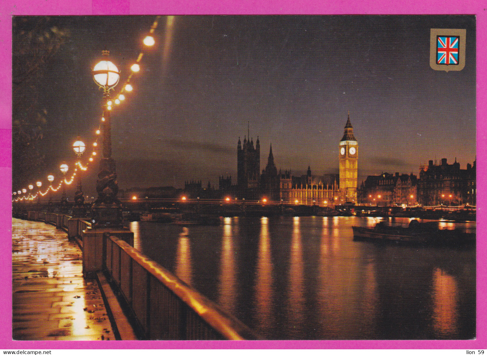 289907 / United Kingdom - London - Nacht Night Nuit House Of Parliament  Big Ben River Thames Men PC 80  Great Britain - River Thames