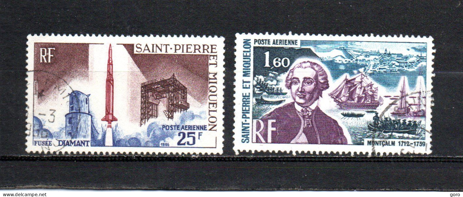 San Pedro Y Miquelon   1966-73  .-   Y&T   Nº    33-54    Aéreos - Used Stamps