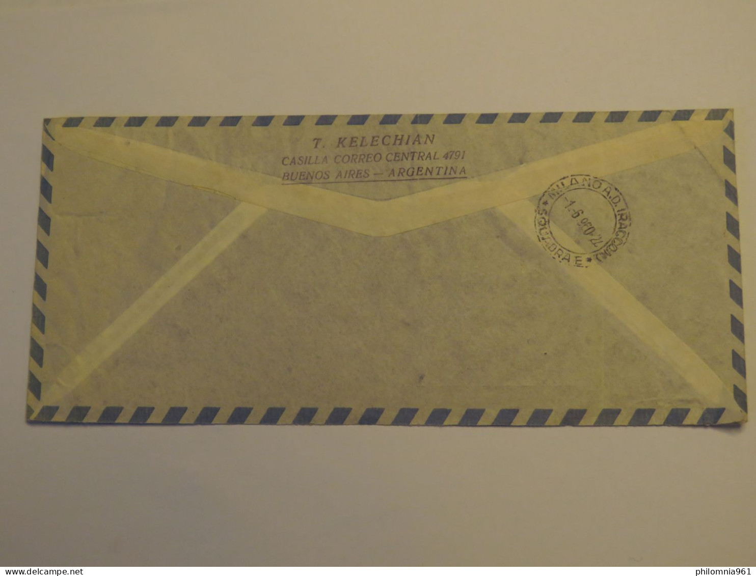 ARGENTINA REGISTERED AIRMAIL COVER TO ITALY 1960 - Gebraucht