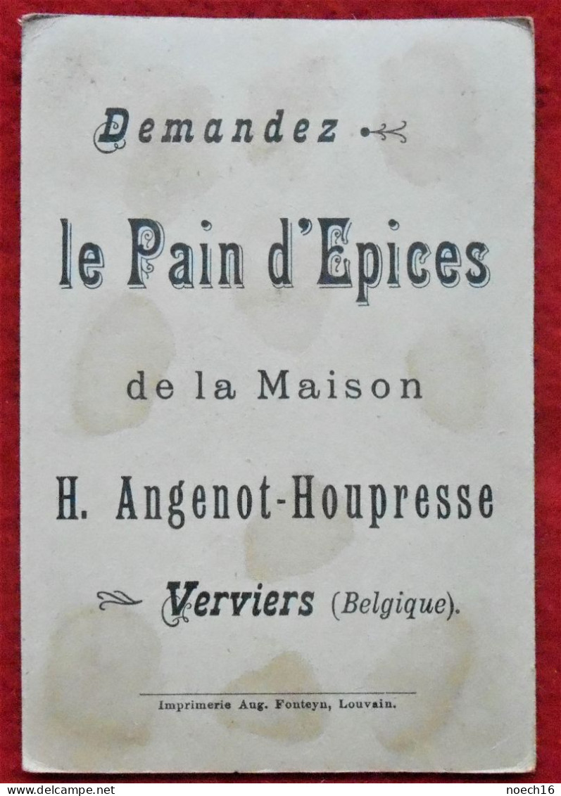 Chromo. Publicité.  Le Pain D'Epices De La Maison Angenot - Houpresse, Verviers. Moutons Et Escargot - Other & Unclassified