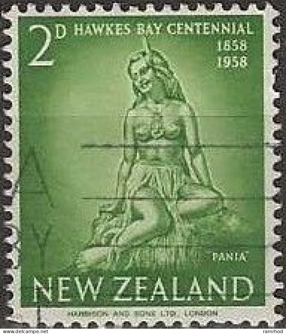 NEW ZEALAND 1958 Centenary Of Hawke's Bay Province - 2d - Pania Statue, Napier FU - Used Stamps