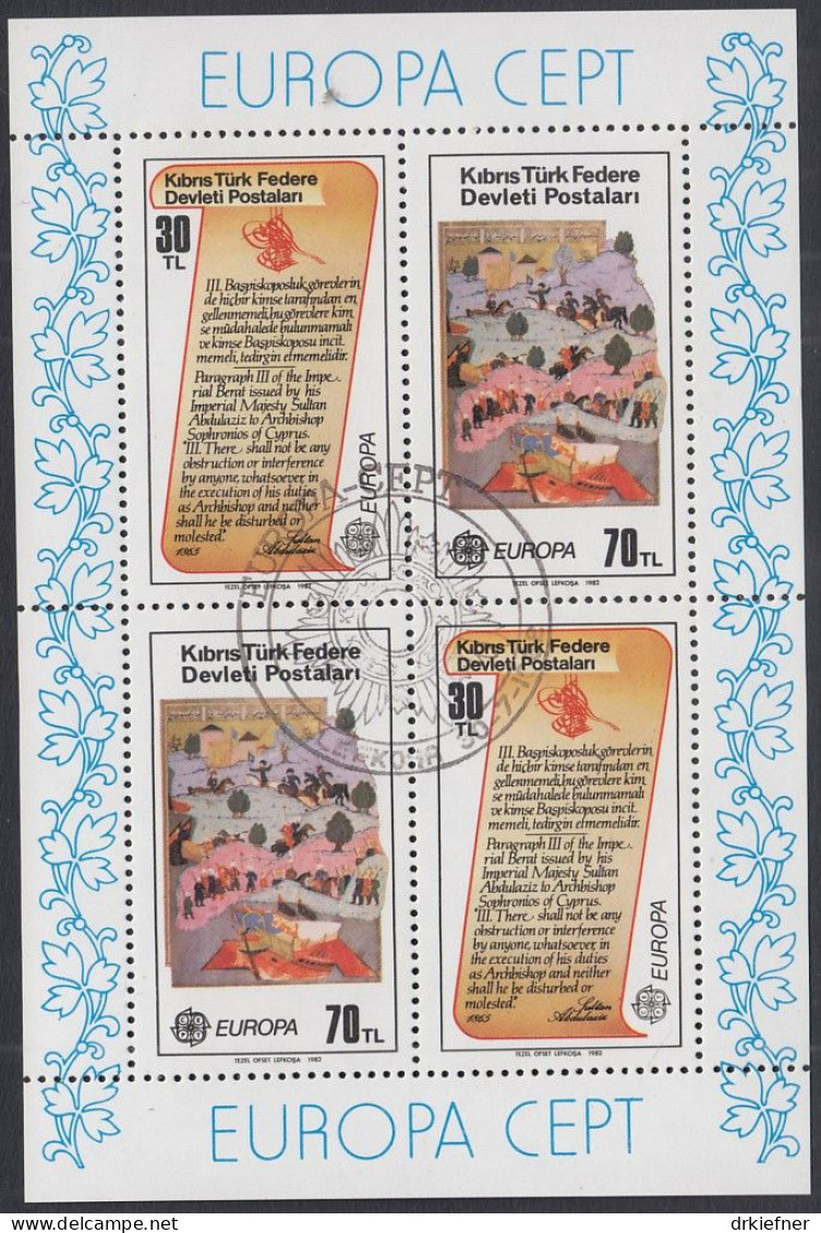 ZYPERN, Türk.  Block 3, Gestempelt, Europa CEPT: Historische Ereignisse, 1982 - Used Stamps