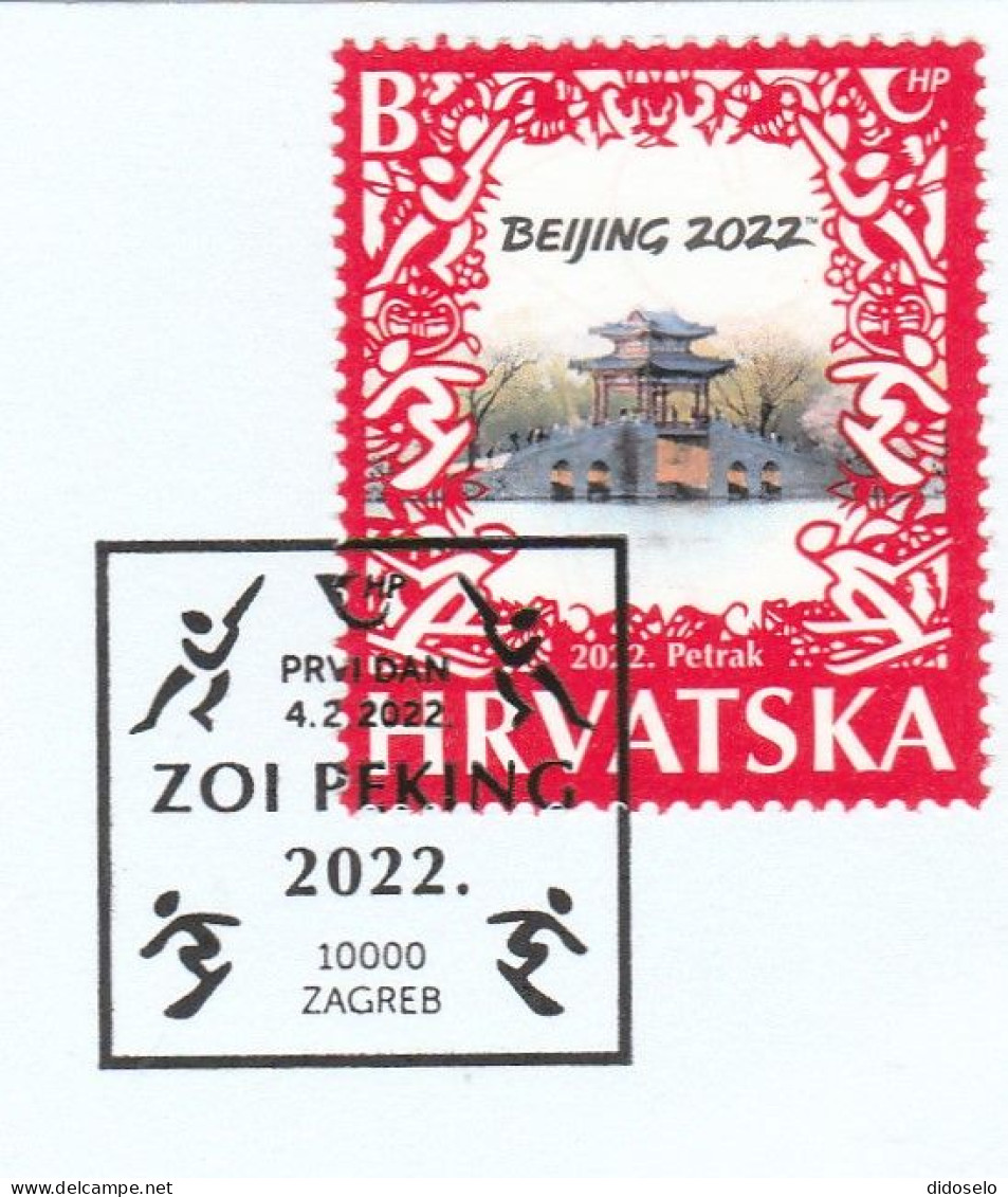 Croatia - 2022 - Beijing Oly.Games Stamp - Canceled With Topic FD Cancel - Invierno 2022 : Pekín