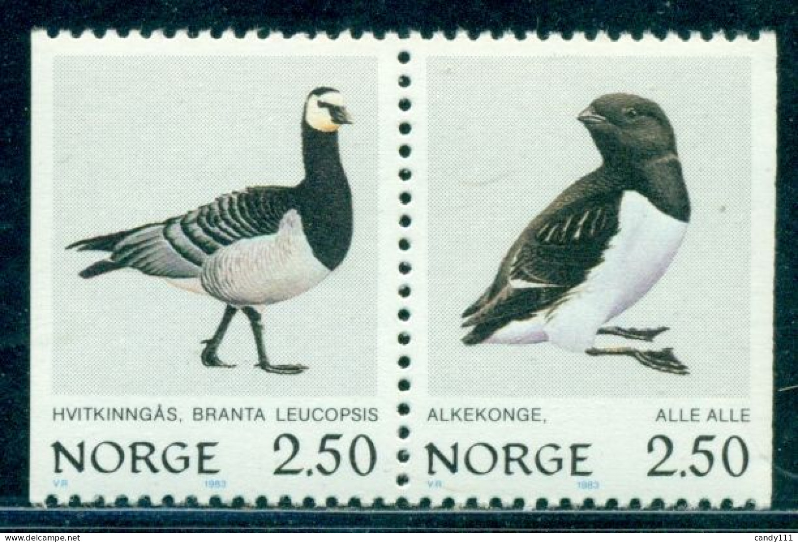 1983 Birds,Vogel,Oiseau,Barnacle Goose,Little Auk ,Norway,Mi.883,MNH - Ganzen