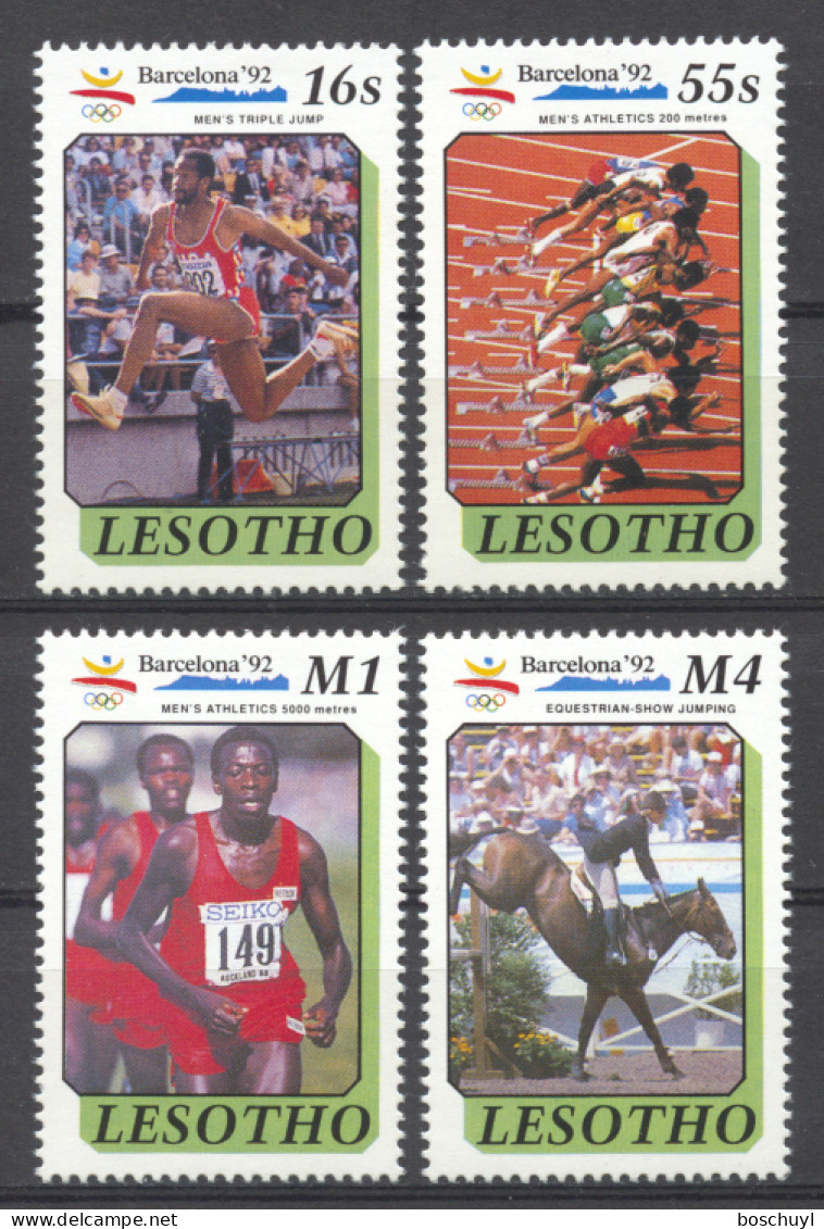 Lesotho, 1990, Olympic Summer Games Barcelona, Sports, MNH, Michel 860-863 - Lesotho (1966-...)