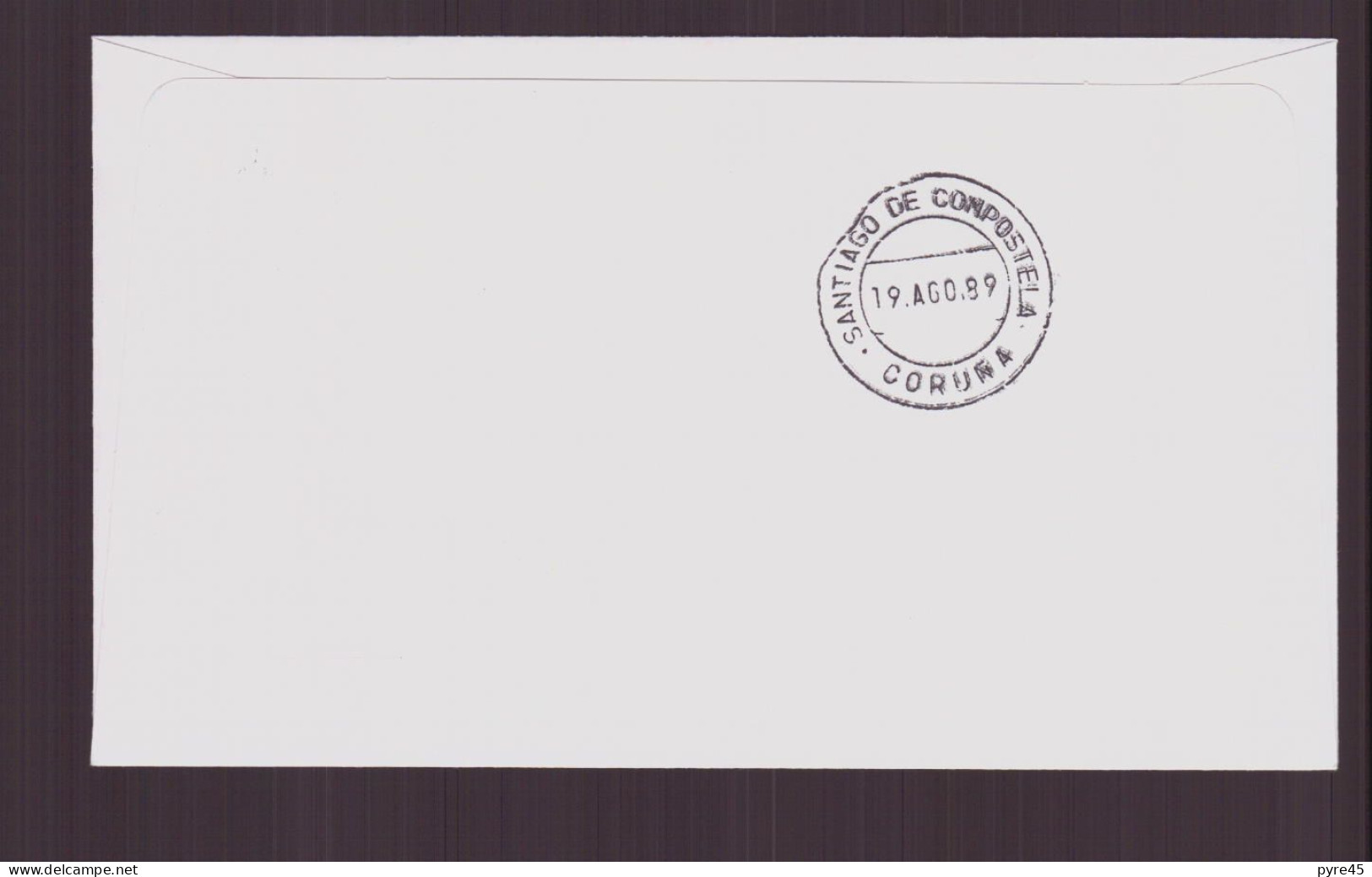 Vatican, Enveloppe Avec Cachet " Retour Du Pape Jean-Paul II " Visite à Santiago De Compostela Du 19 Août 1989 - Franking Machines (EMA)