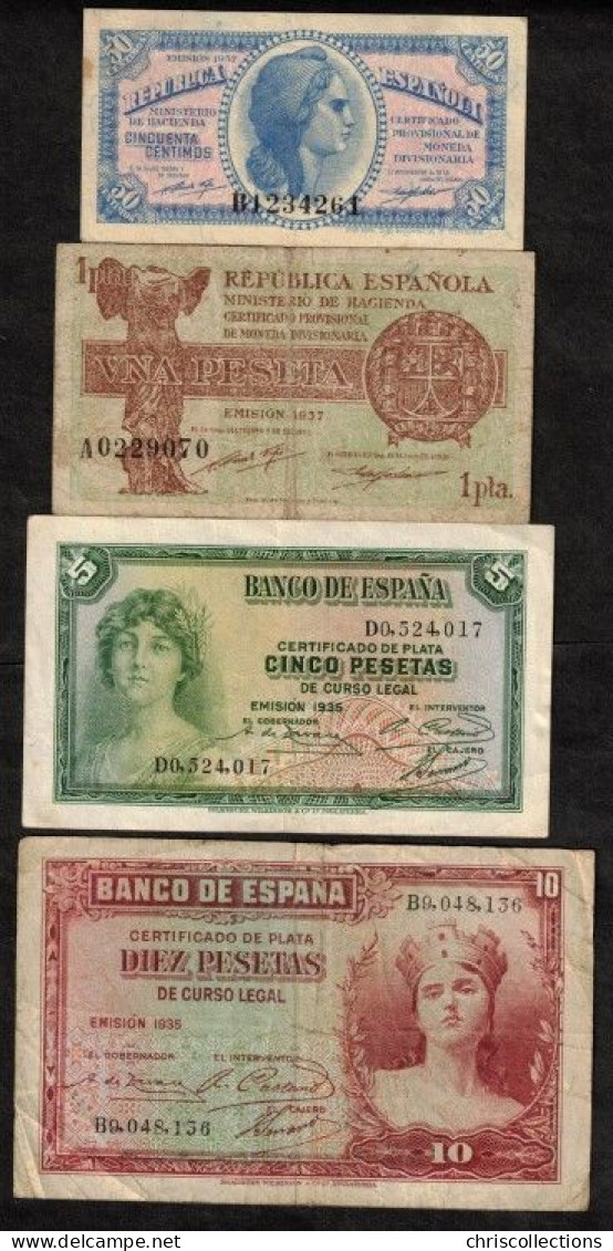 ESPAGNE - Lot De 8 Billets D'Espagne - Collections