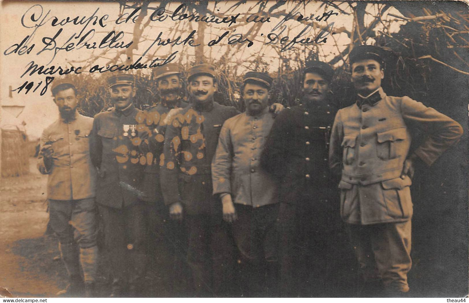 ¤¤   -   MAROC Occidental   -  Carte-Photo D'un Groupe De Coloniaux En 1918  -   ¤¤ - Other & Unclassified