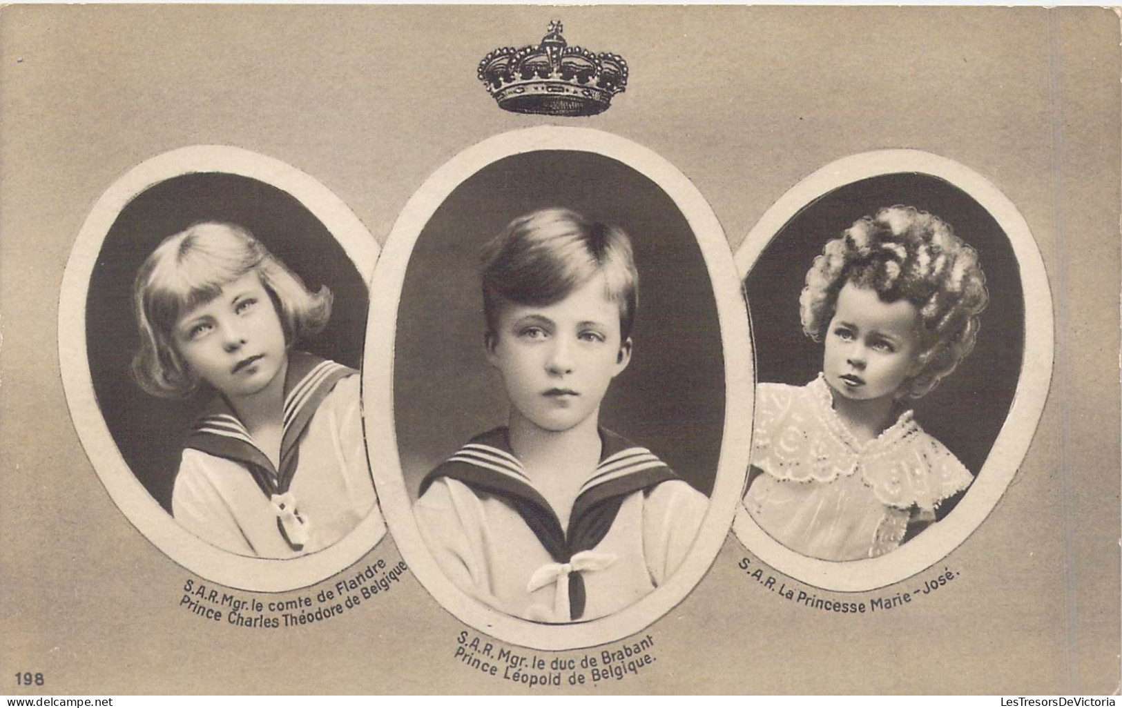 FAMILLES ROYALES - Comte De Flandres - Duc De Brabant - Princesse Marie-José - Carte Postale Ancienne - Case Reali