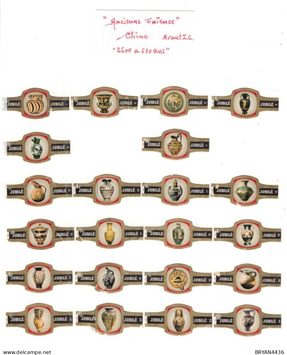 ANCIENNES FAÏENCES De CHINE - De Moins 2500 à MOINS 570 Ans Avant J.C. - COLLECTION Série 22 BAGUES CIGARIOS (5 X 2,3cm) - Lots & Serien