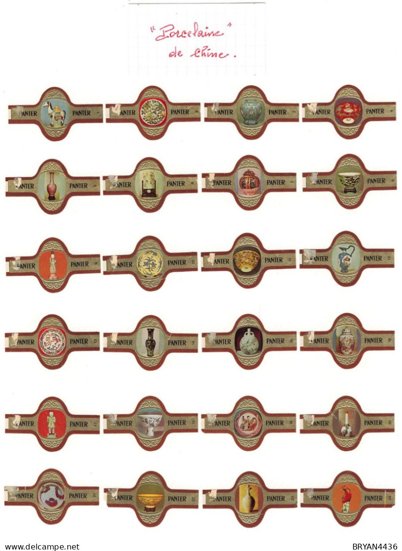PORCELAINES ANCIENNES De CHINE - COLLECTION - Série De 24 BAGUES CIGARIOS - Environ (5 X 2,7cm) - Lots & Serien