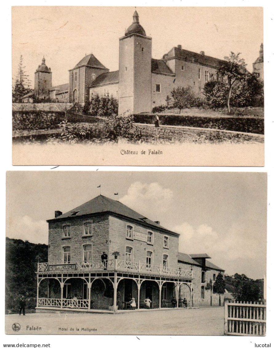 Falaën - Lot De 2 Cartes Postales - Chateau Et Hotel De La Molignée - Onhaye