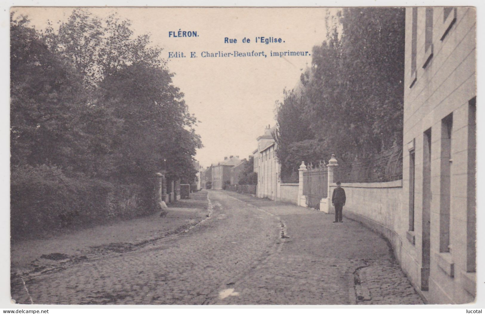 Fléron - Rue De L' Eglise - 1907 - Edit. E. Charlier-Beaufort, Imprimeur - Fléron