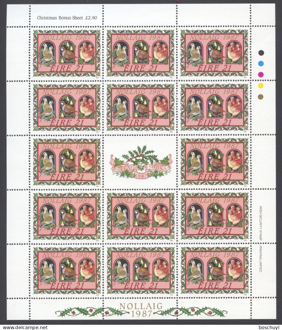 Ireland, 1987, Christmas, MNH Sheetlet, Michel 637 - Blokken & Velletjes