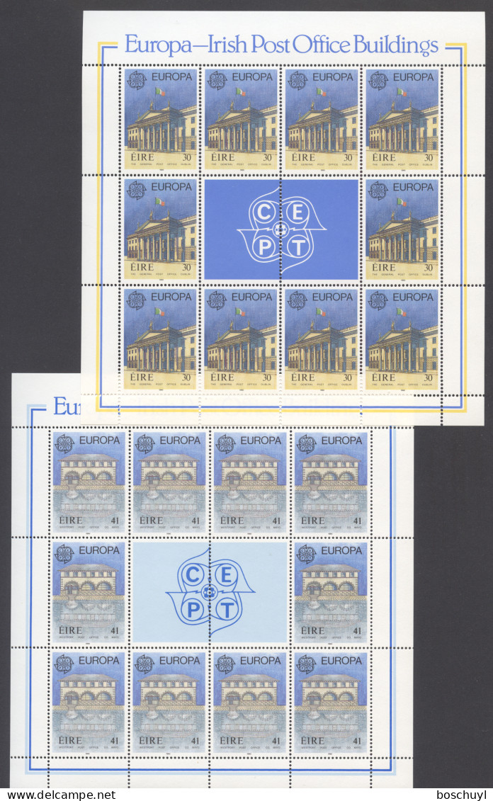 Ireland, 1990, Post Office Buildings, Europa Cept, MNH Sheetlets, Michel 716-717 - Blocchi & Foglietti