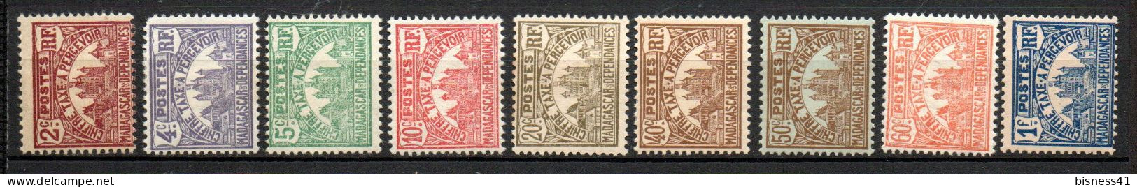 Col33 Colonie Madagascar Taxe N° 8 à 16 Neuf X MH Cote : 6,25€ - Postage Due