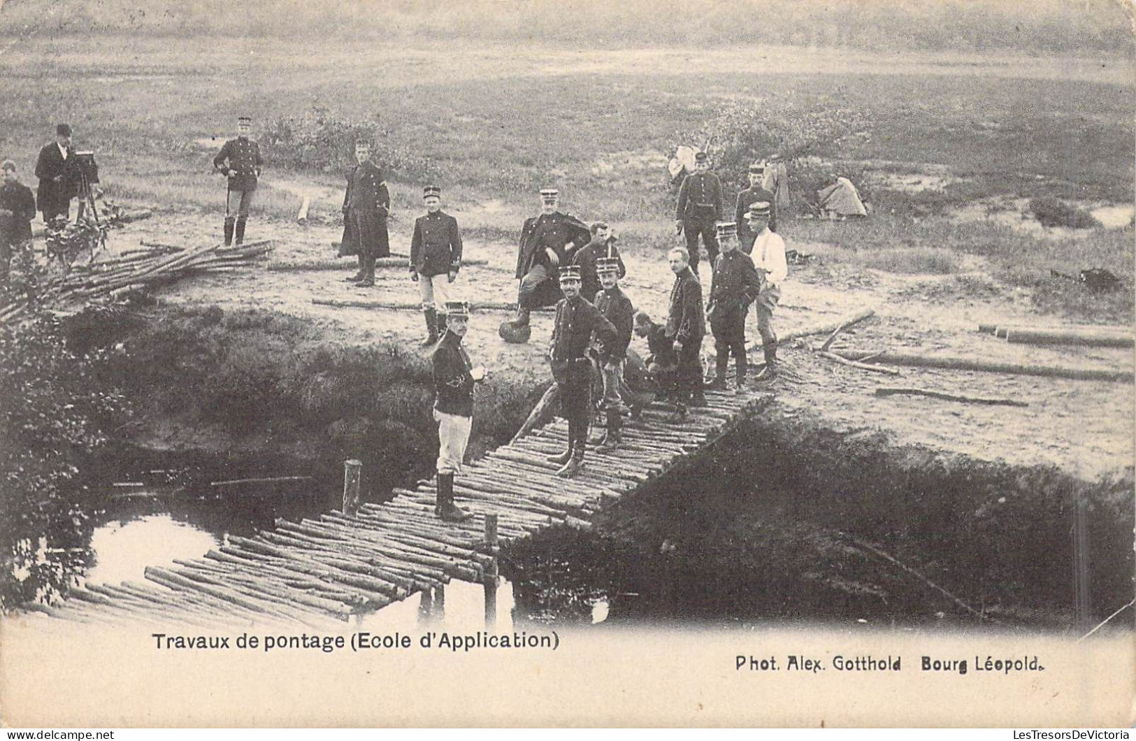 Militaria - Travaux De Pontage ( Ecole D'Application ) - Carte Postale Ancienne - Sonstige & Ohne Zuordnung