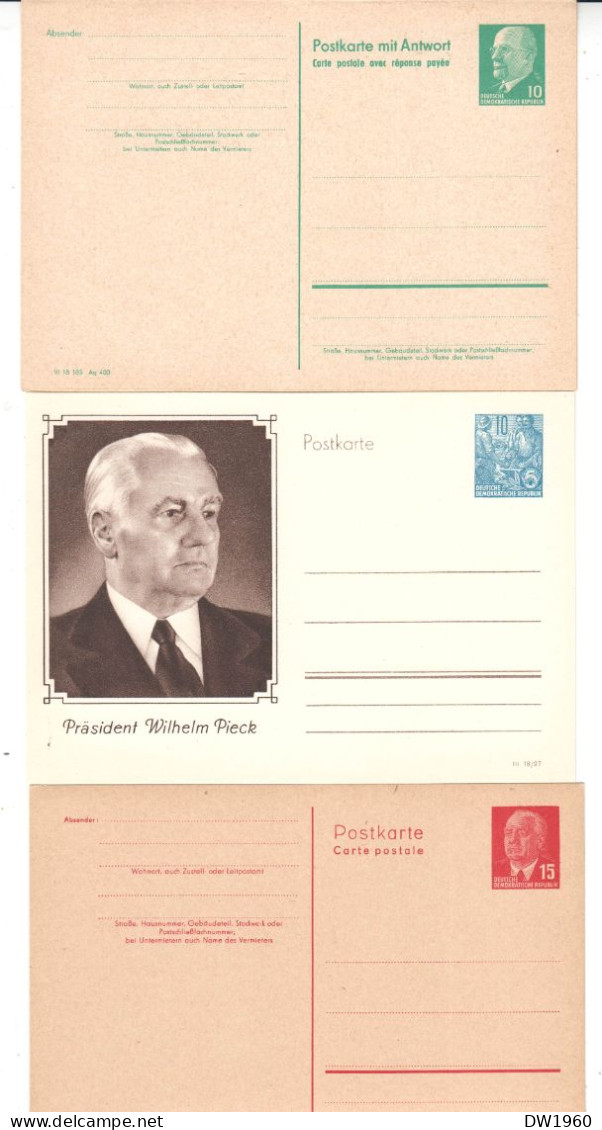 SBZ UND DDR , 7 ältere Ganzsachen , Ungebraucht - Postcards - Mint