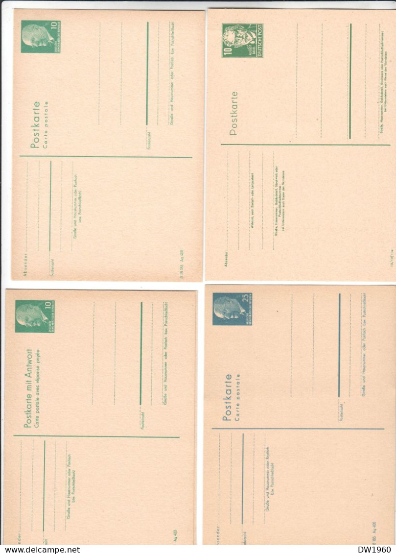 SBZ UND DDR , 7 ältere Ganzsachen , Ungebraucht - Cartes Postales - Neuves