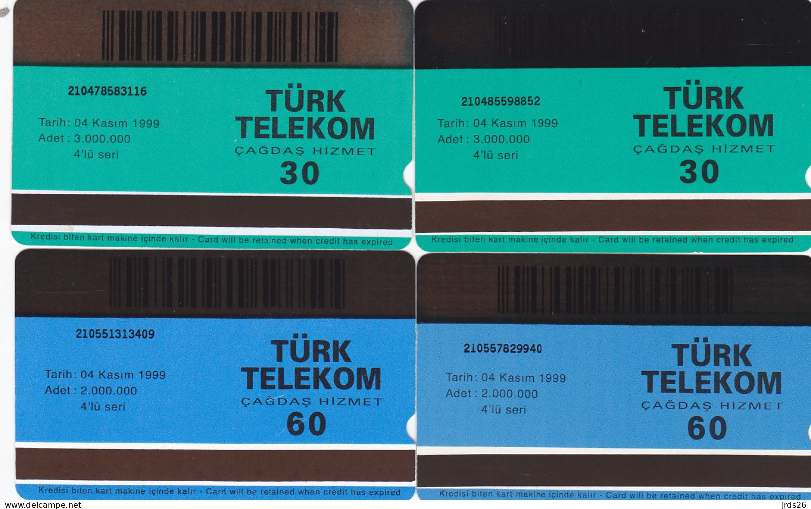 Turkey 4 Phonecards Alcatell  - - - Caravan (complete Series) - Türkei