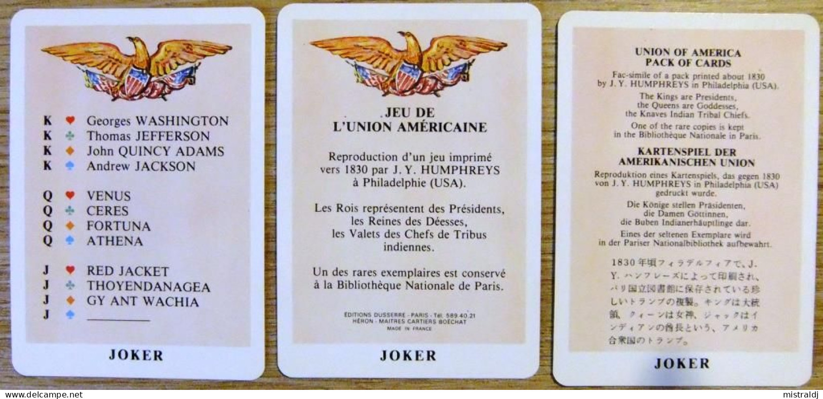 Superbe Rare JEU DE L'UNION AMÉRICAINE (Jeu De 57 Cartes, Absolument Neuf) - Other & Unclassified