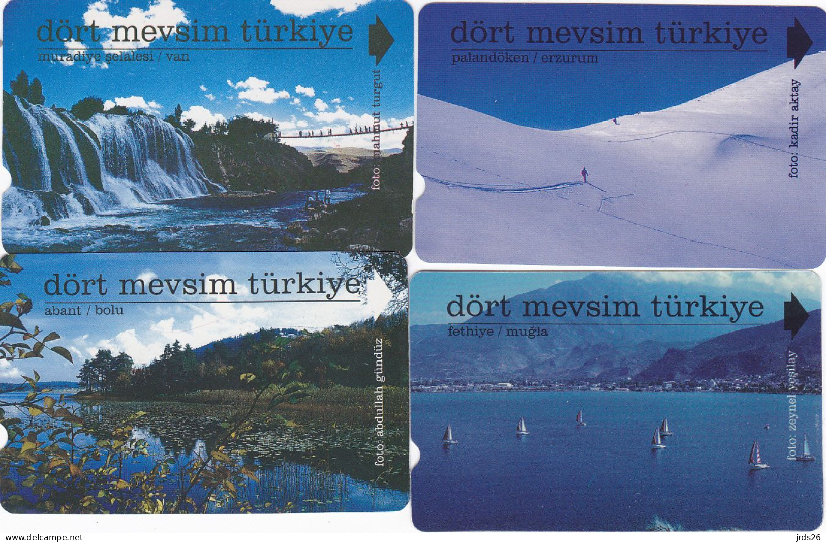 Turkey 4 Phonecards Alcatell  - - - Four Seasons (complete Series) - Türkei