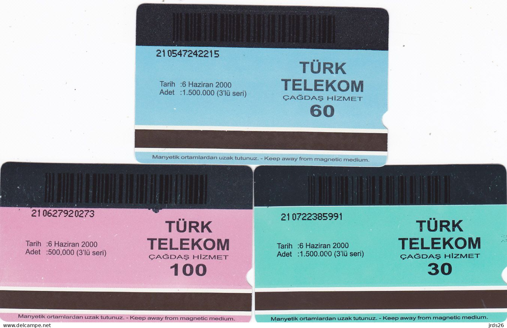 Turkey 3 Phonecards Alcatell  - - - Summer Places (complete Series) - Türkei