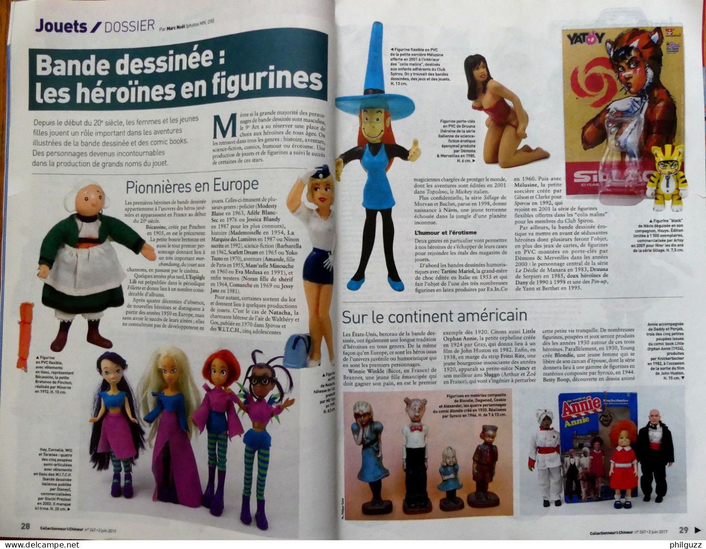 Magazine Collectionneur Et Chineur 347 LES FIGURINES DES HEROINES BD L'ILLUSTRATION - Poppetjes - Plastic