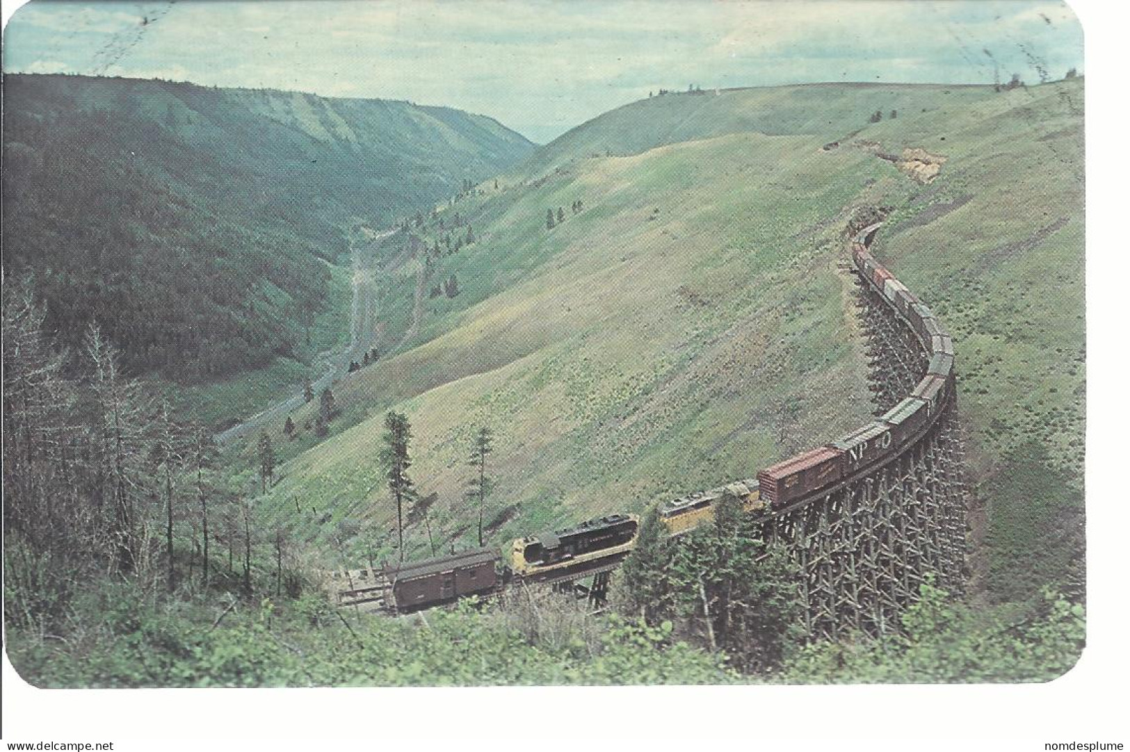18584) USA ID Camas Prairie Freight Train Locomotive  Railway See Others - Otros & Sin Clasificación