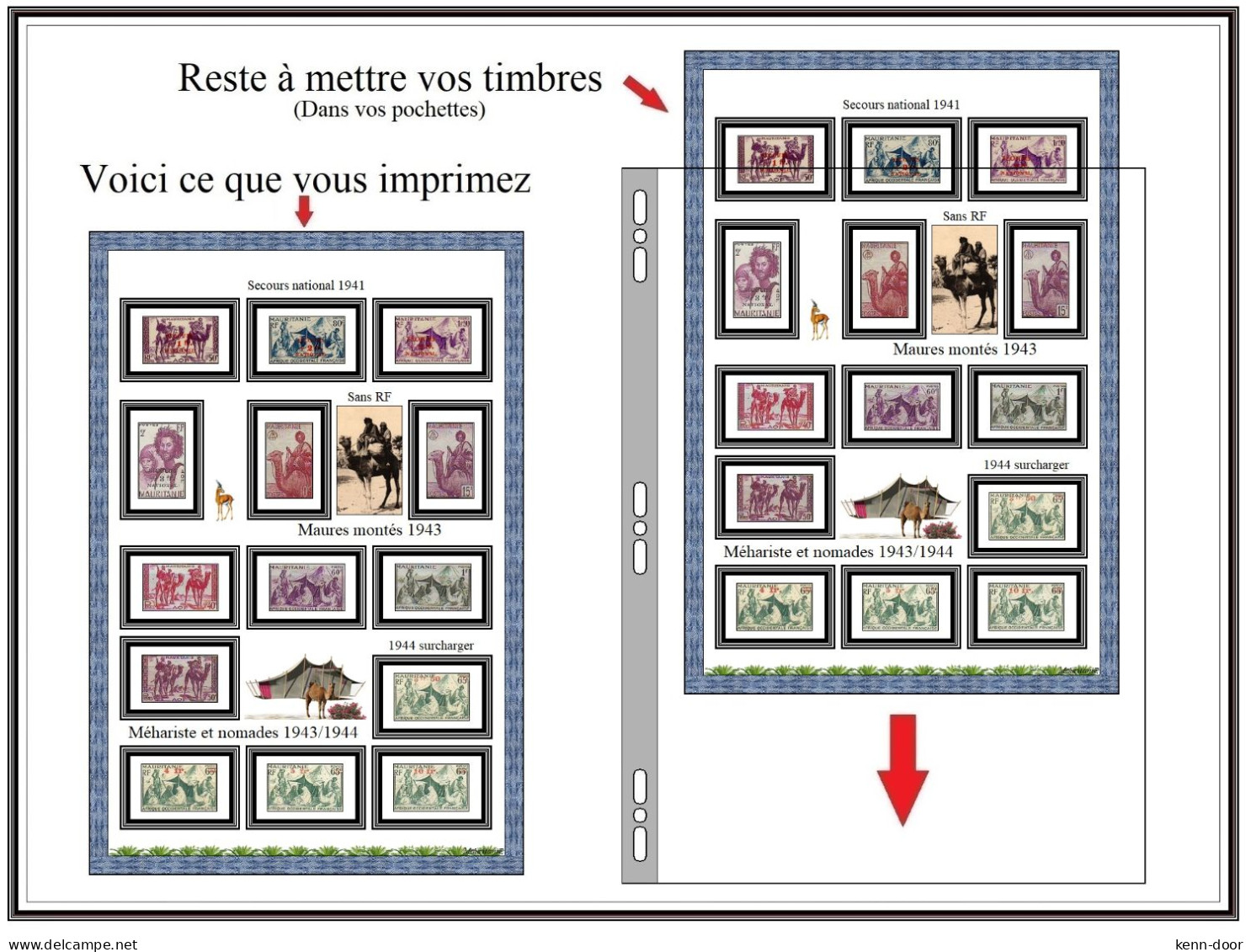 Album de timbres à imprimer   MAURITANIE