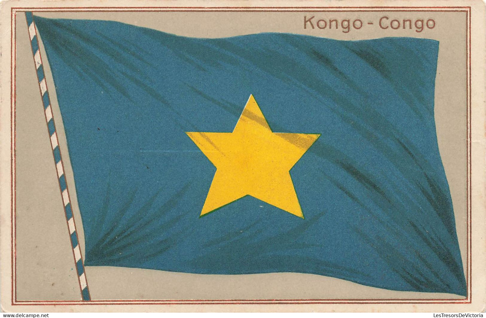 Konko - Congo - Ancien Drapeau De La République Démocratique Du Congo - Carte Postale Ancienne - Autres & Non Classés