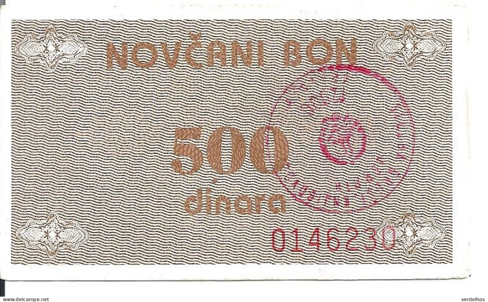 BOSNIE HERZEGOVINE 500 DINARA ND1992 VF+ P 49 - Bosnie-Herzegovine