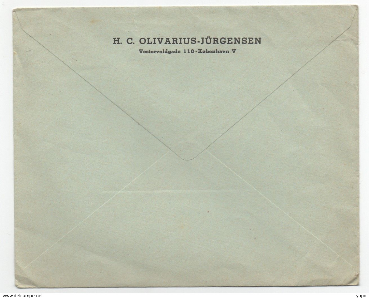 Danemark : Enveloppe Avec Entête De 1951, De Copenhague Pour La France, , Timbre N°336A - Macchine Per Obliterare (EMA)