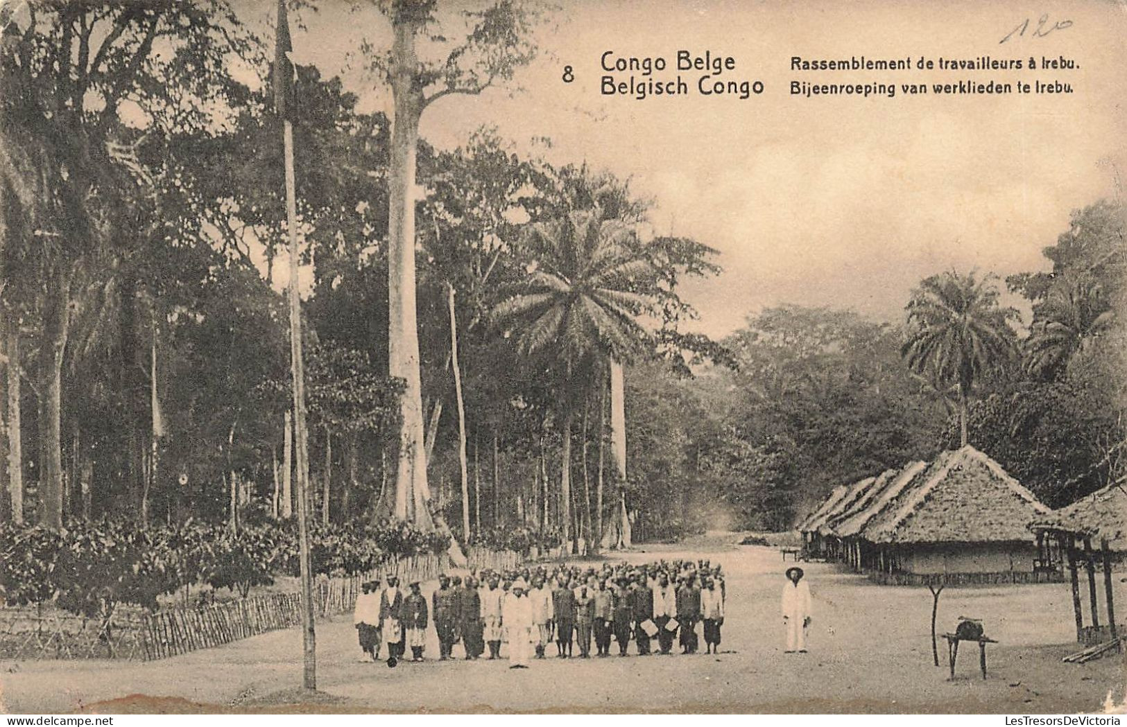 Congo Bekge - Rassemblement De Travailleurs à Irebu - Carte Postale Ancienne - Kinshasa - Leopoldville