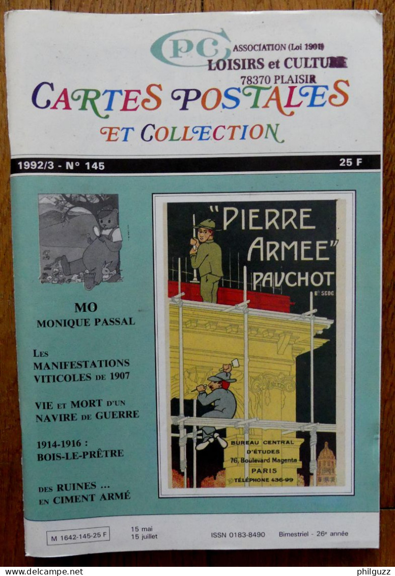 MAGAZINE CARTES POSTALES ET COLLECTION N° 145 AVEC POSTER ASLAN - Französisch