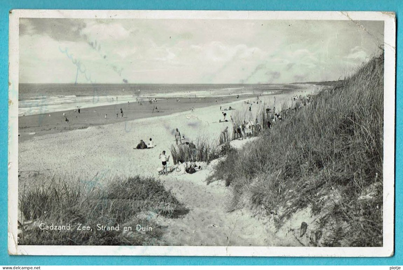 * Cadzand - Kadzand (Zeeland - Nederland) * (E 856 - Nr 61) Zee, Strand, Duin, Dunes, Plage, Beach, Animée, Old, Rare - Cadzand