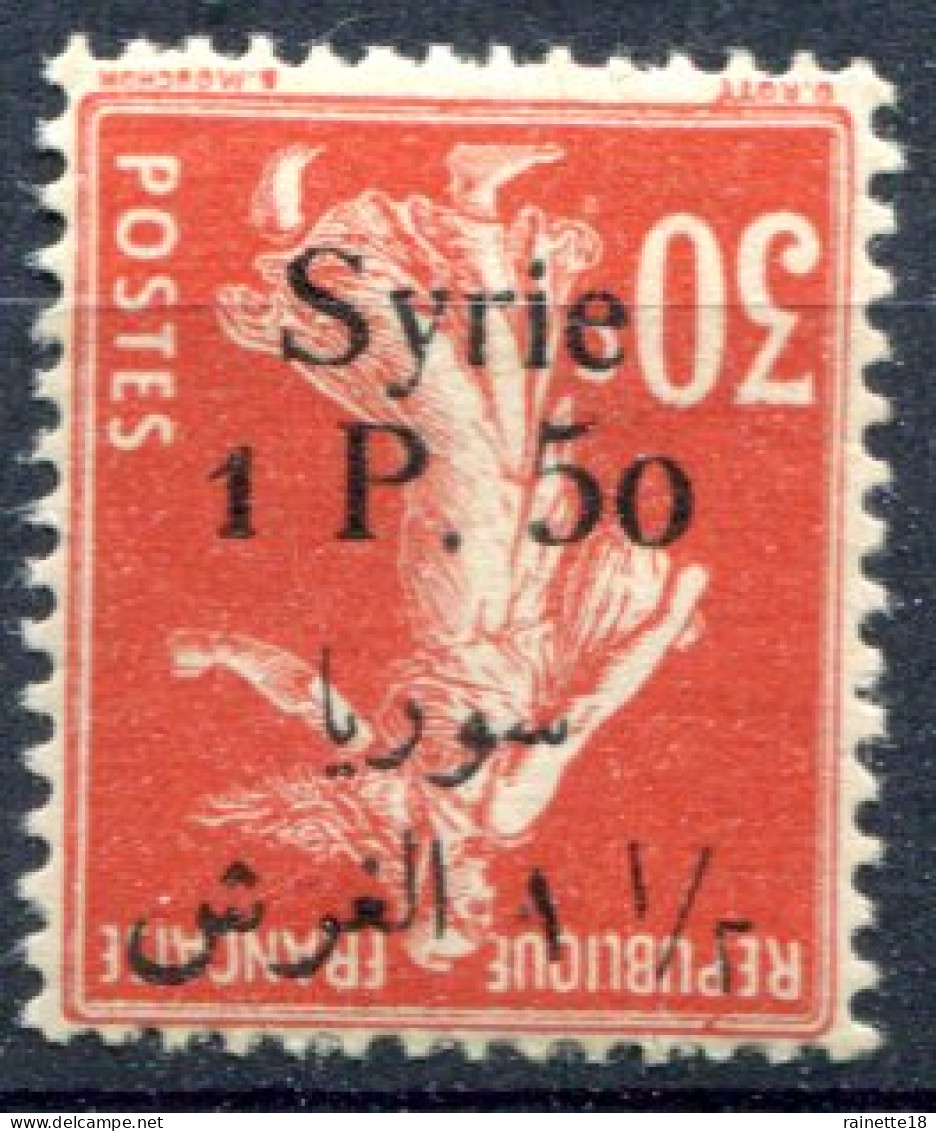 Syrie                 132a **   Surcharge Renversée - Unused Stamps