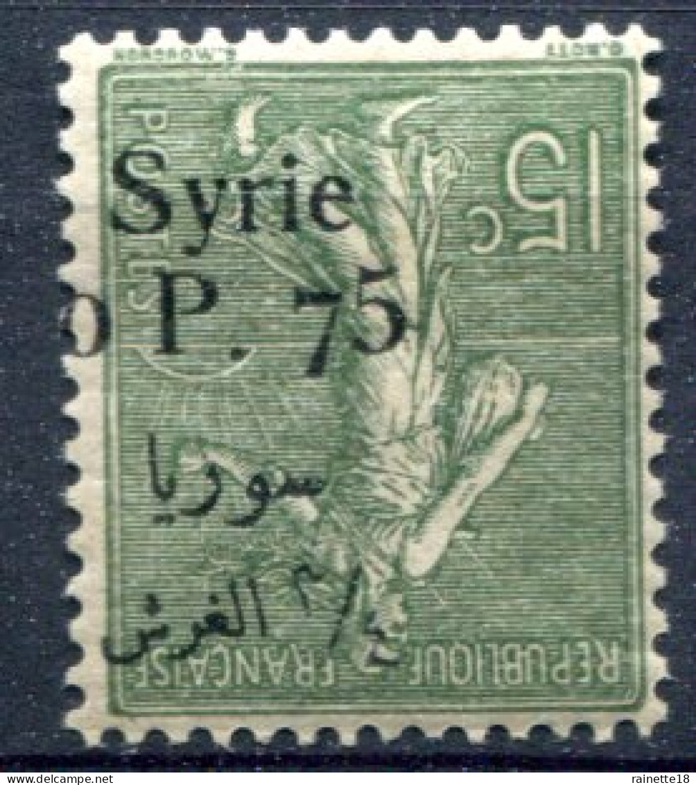 Syrie             129 **  Surcharge Décalée Et Renversée - Ungebraucht