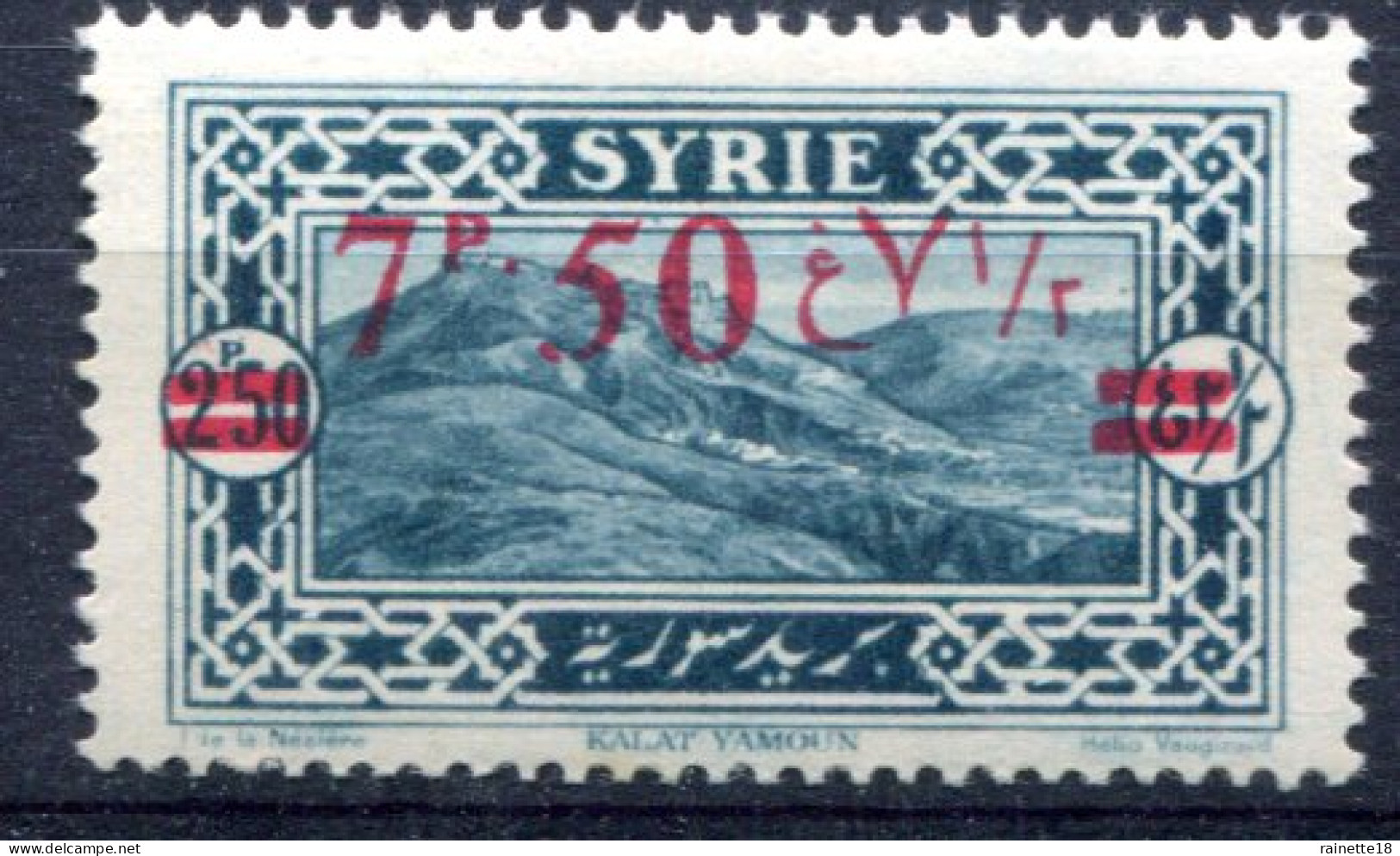 Syrie            191 **  Surcharge  Recto -verso - Nuevos