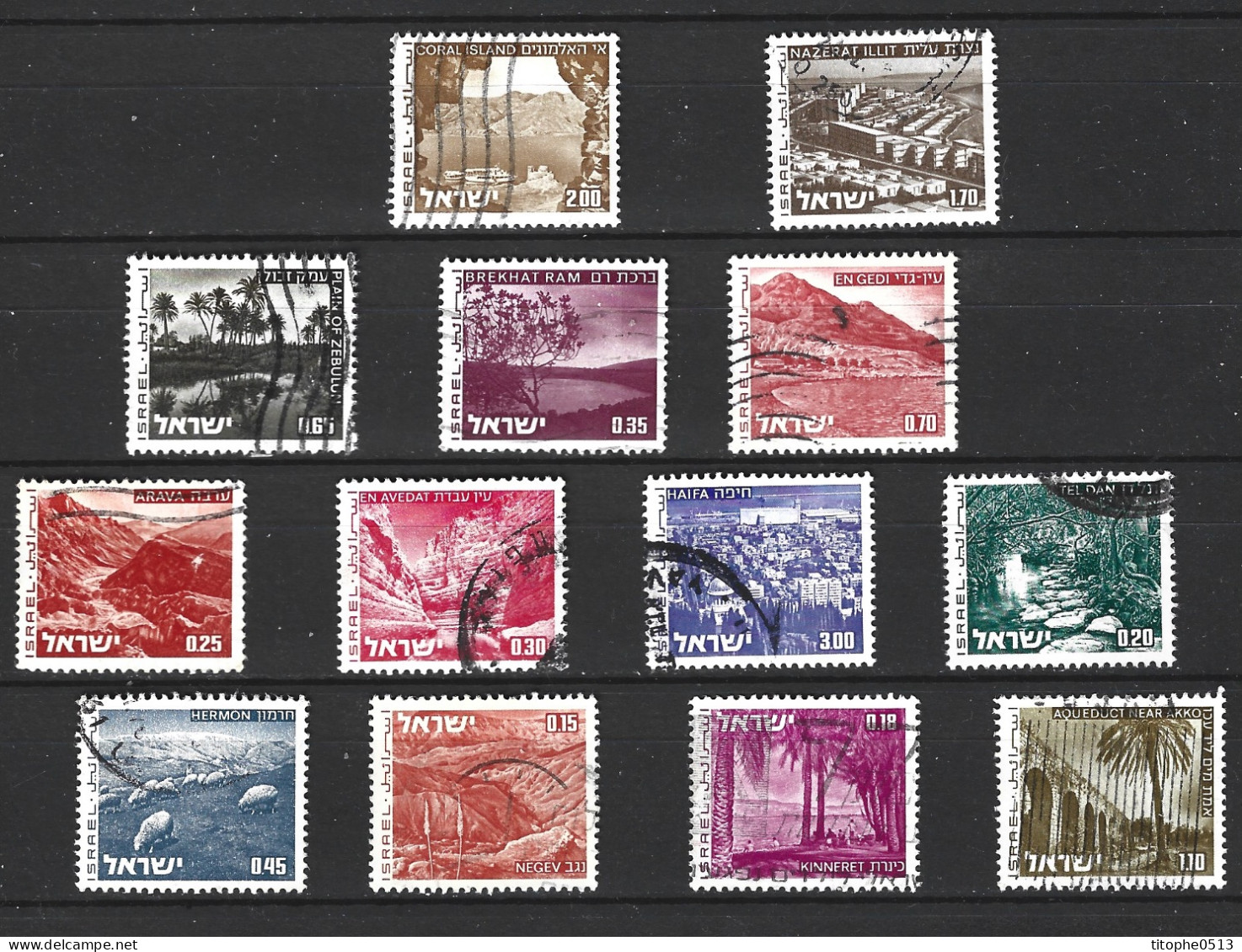 ISRAEL. Petite Collection De Timbres Oblitérés. Paysages. - Gebruikt (zonder Tabs)