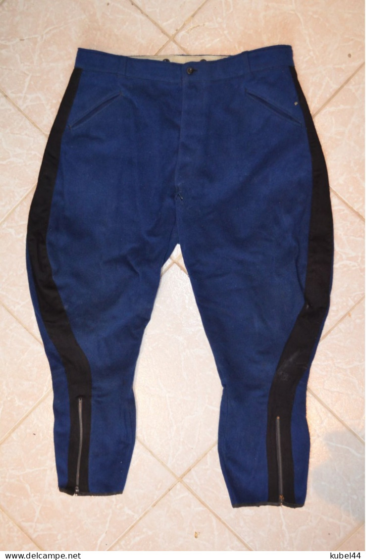 Pantalon Gendarmerie Nationale (culotte De Cheval) Laine- 1930-40 - 2 GM - Police & Gendarmerie