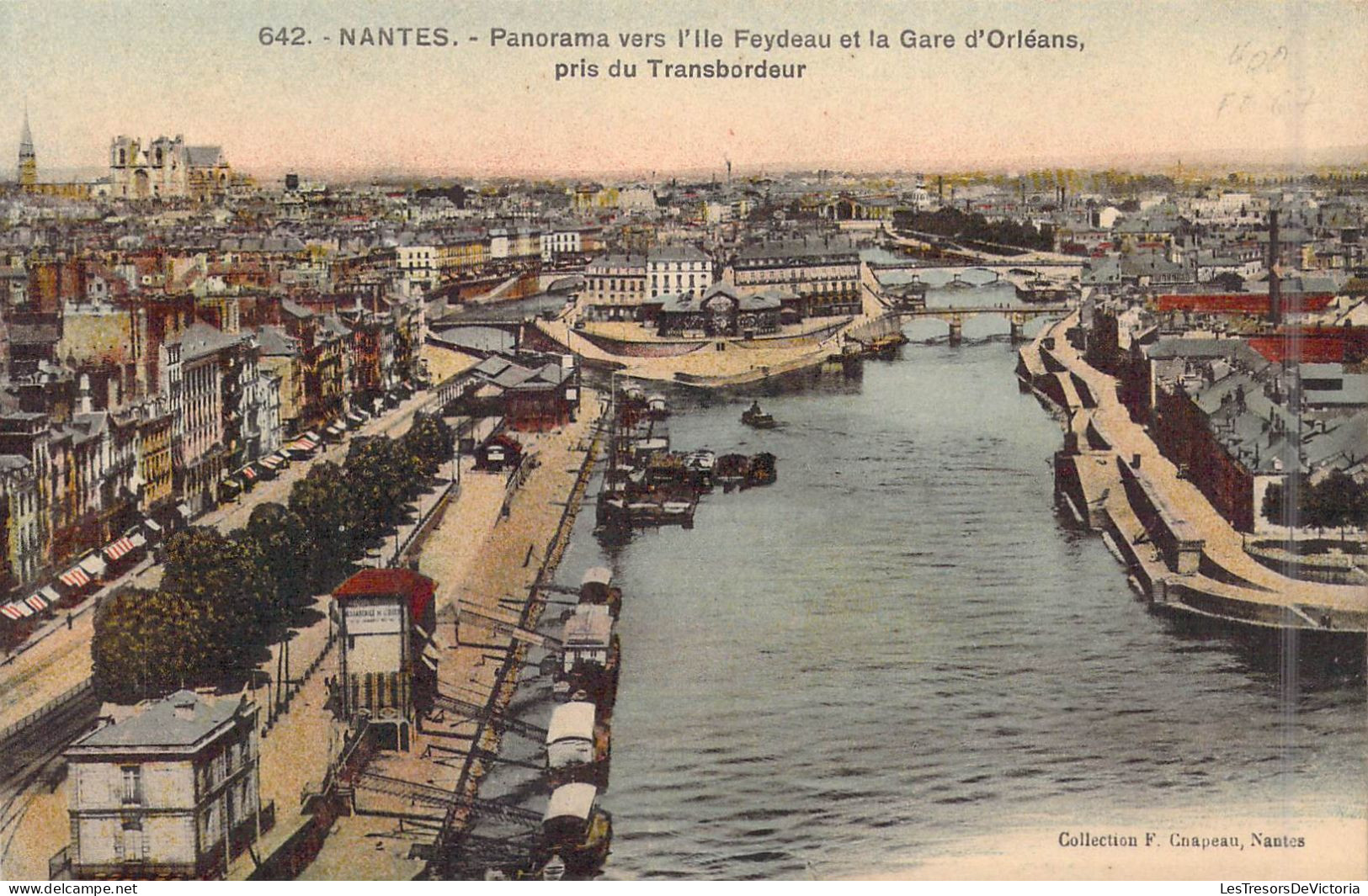 FRANCE - 44 - Nantes - Panorama Vers L'Ile Feydeau Et La Gare D'Orléans Pris Du Transbordeur - Carte Postale Ancienne - Nantes