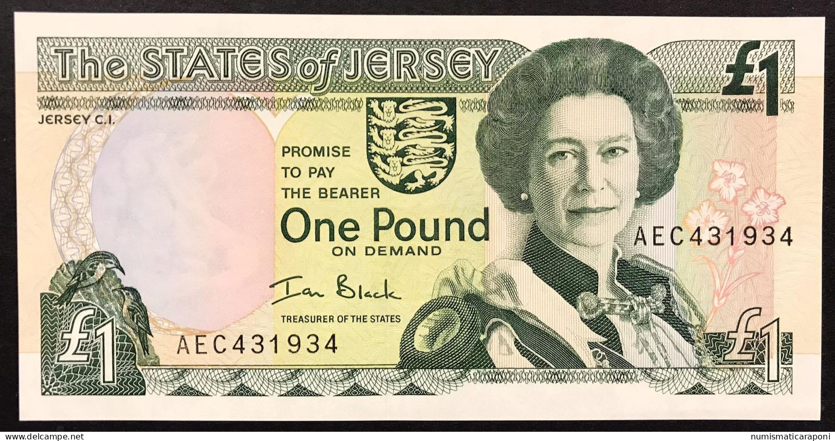 Jersey 1 Pound £ 1 2000 Pick#26 Queen Elisabeth IIa Fds Unc LOTTO 1045 - Jersey