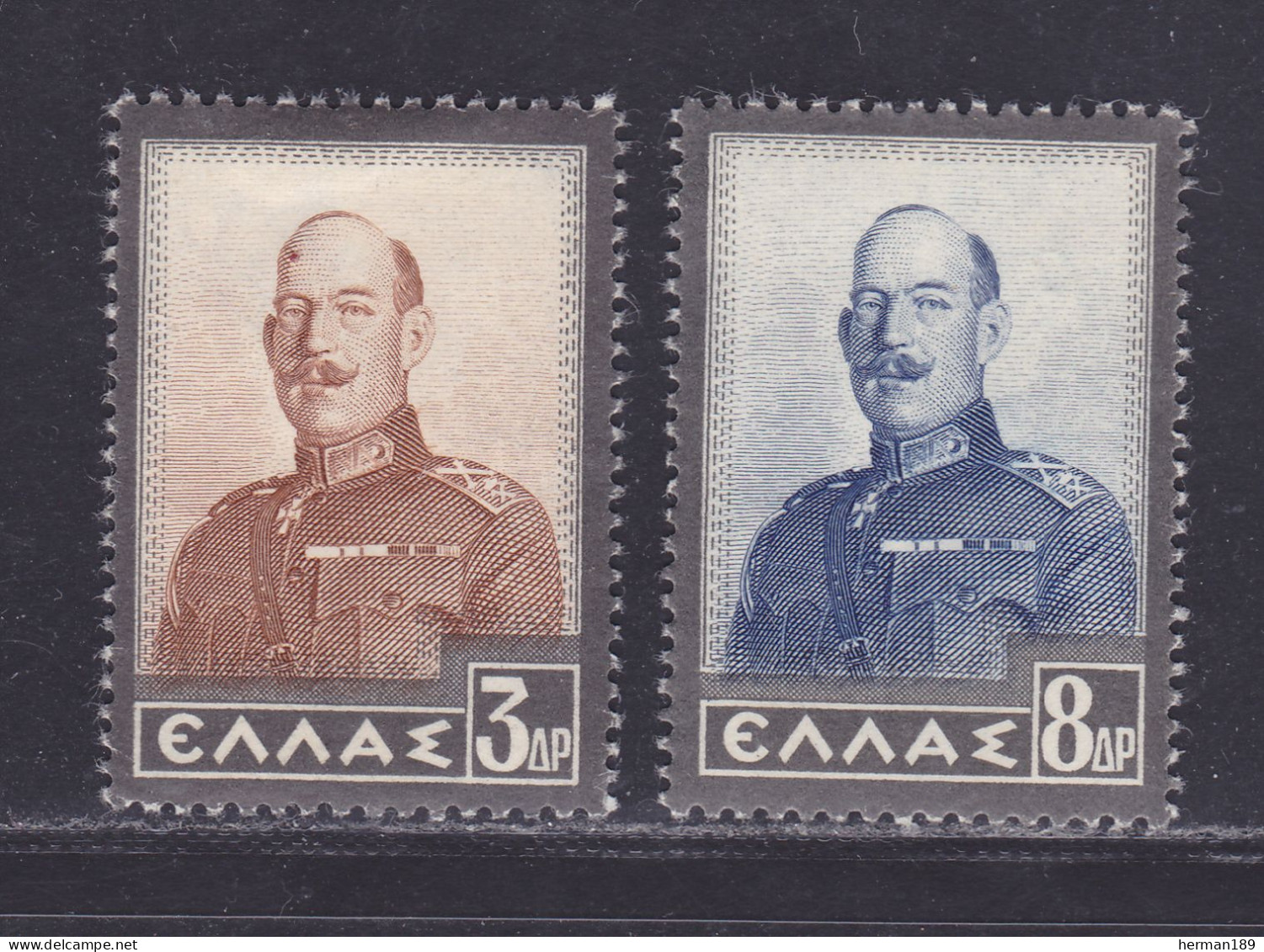 GRECE N°  415 & 416 * MLH Neufs Avec Charnière, B/TB (D8254) Effigie Du Roi Constantin - 1936 - Nuovi